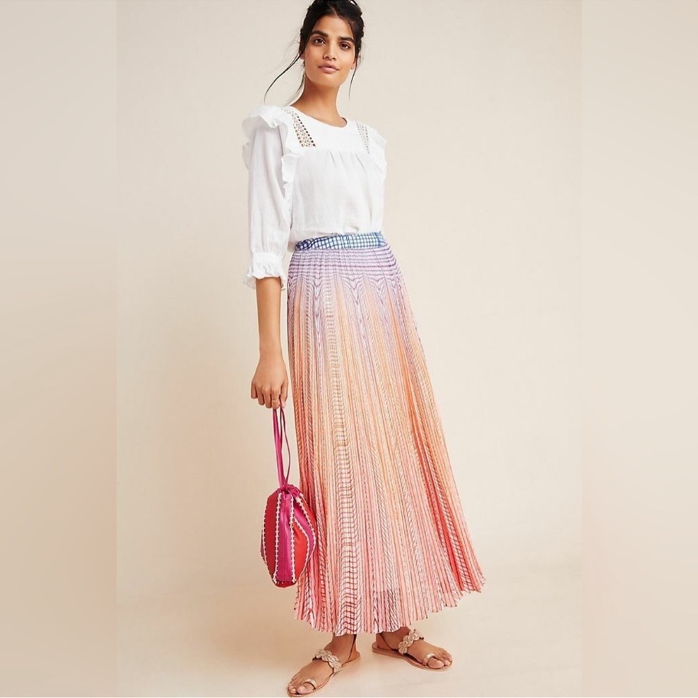 Anthropologie GEISHA DESIGNS Dawn ombré maxi skirt.